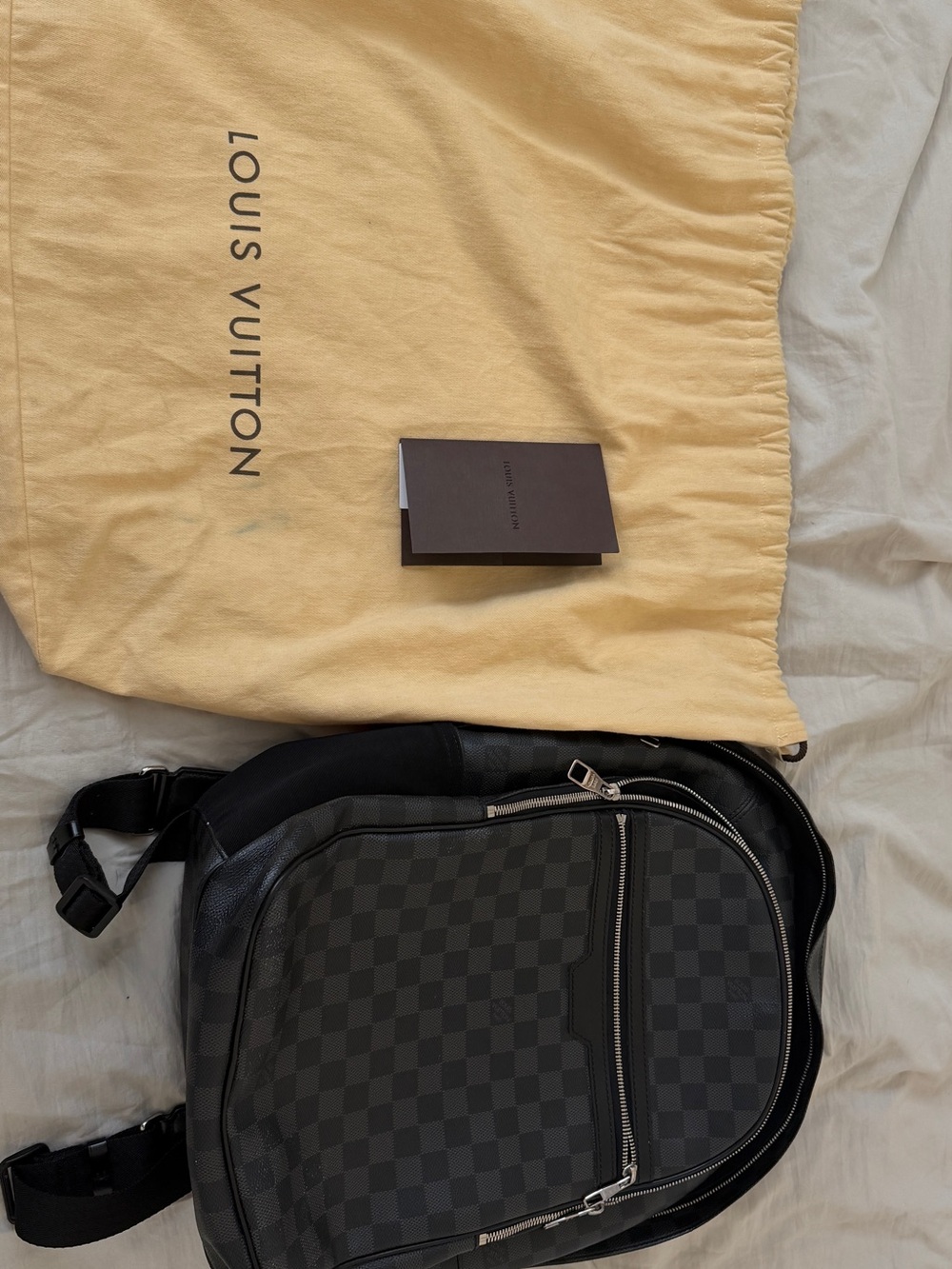 Louis Vuitton Black Damier Graphite Michael Backpack